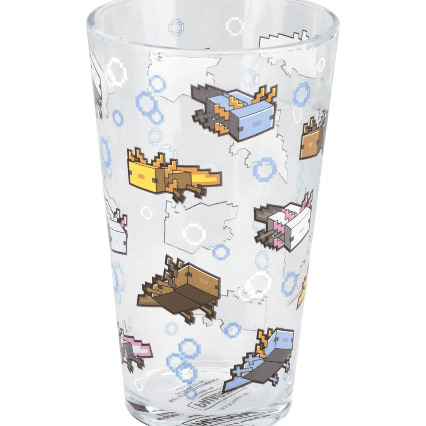 Vaso de Cristal Minecraft Axolote 400ml Paladone