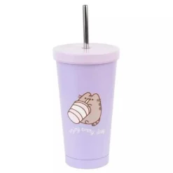 Vaso térmico Pusheen Moments 550ml con pajita metálica
