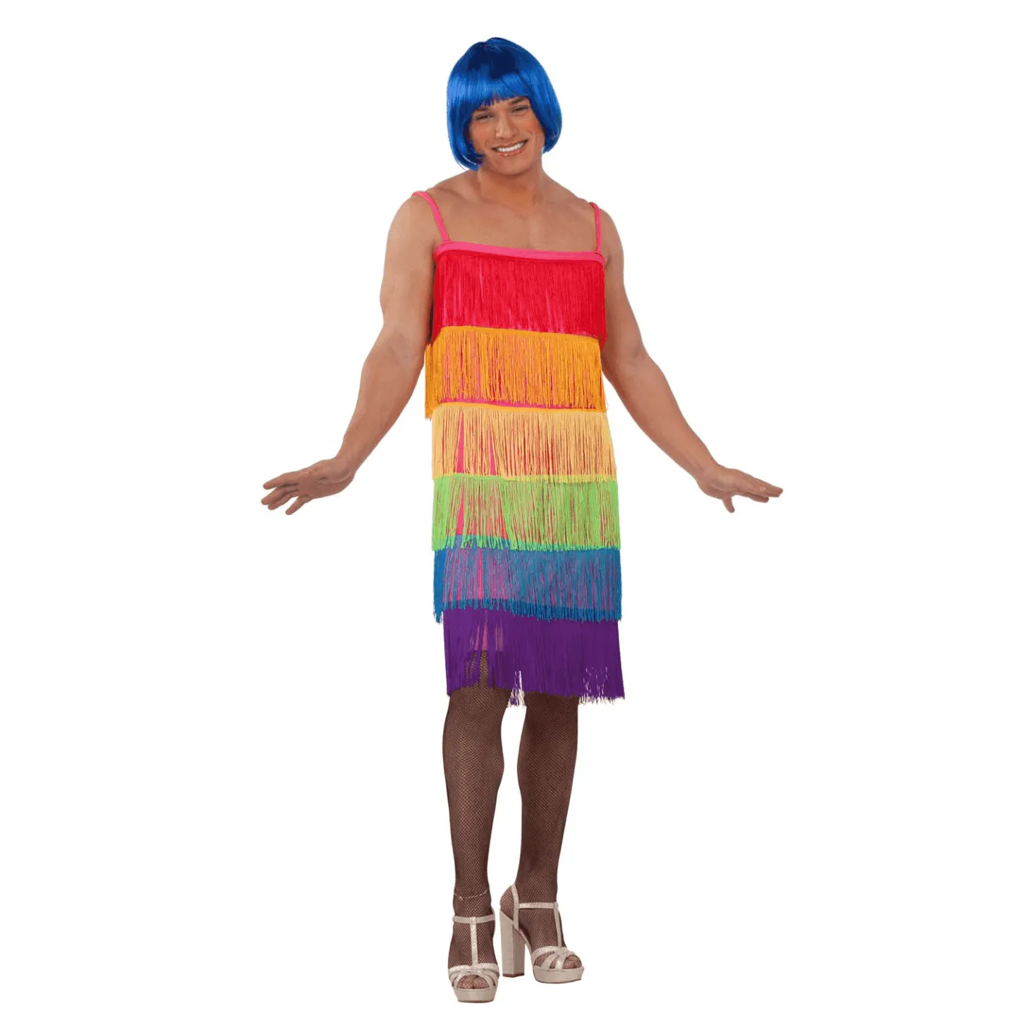 Vestido Arcoíris color multicolor para disfraz