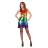 Vestido Arcoíris color multicolor para disfraz talla S