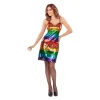 Vestido Arcoíris color multicolor para disfraz talla ML