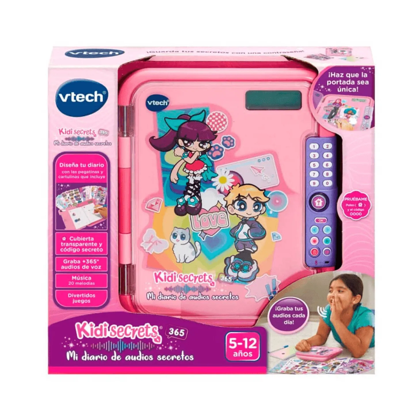 VTech - KidiSecrets 365 Mi Diario de Audios Secretos