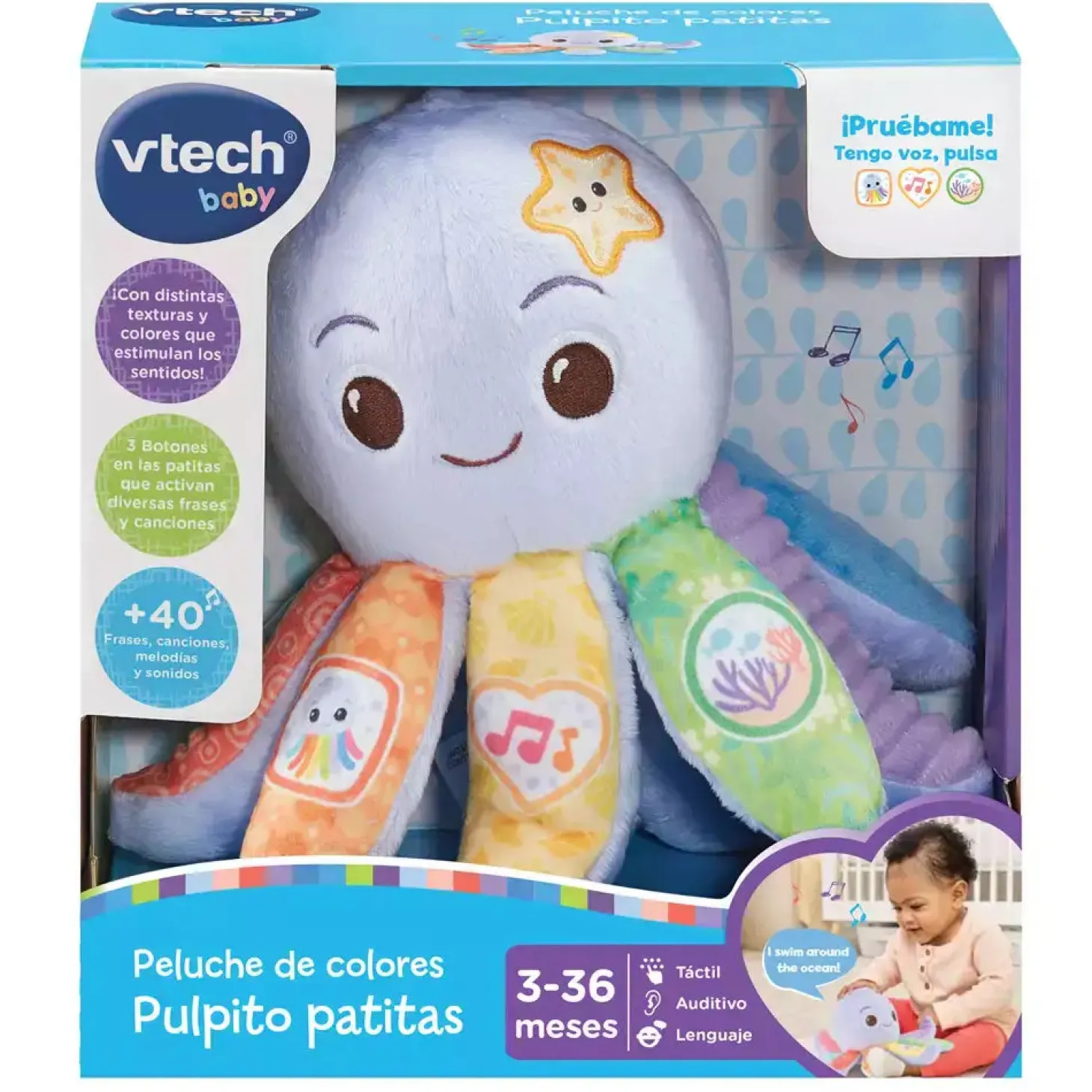 VTech - Peluche de Colores Pulpito Patitas