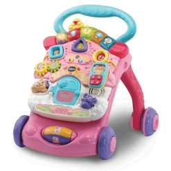 VTech Andador Andandín 2 en 1 rosa, Correpasillos con patas plegables, panel extraíble y regulador