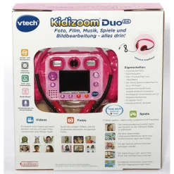 Vtech Cámara de Fotos Digital Kidizoom Duo DX 10 en 1 Rosa