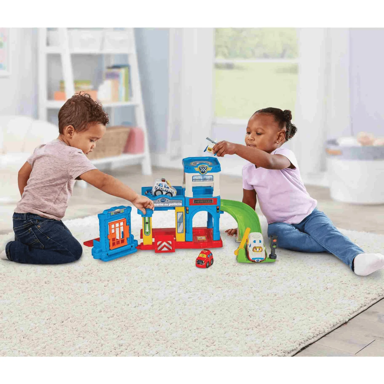 VTech Comisaría de policía TutTut Bólidos, Circuitos, pistas y coches de juguete para combinar