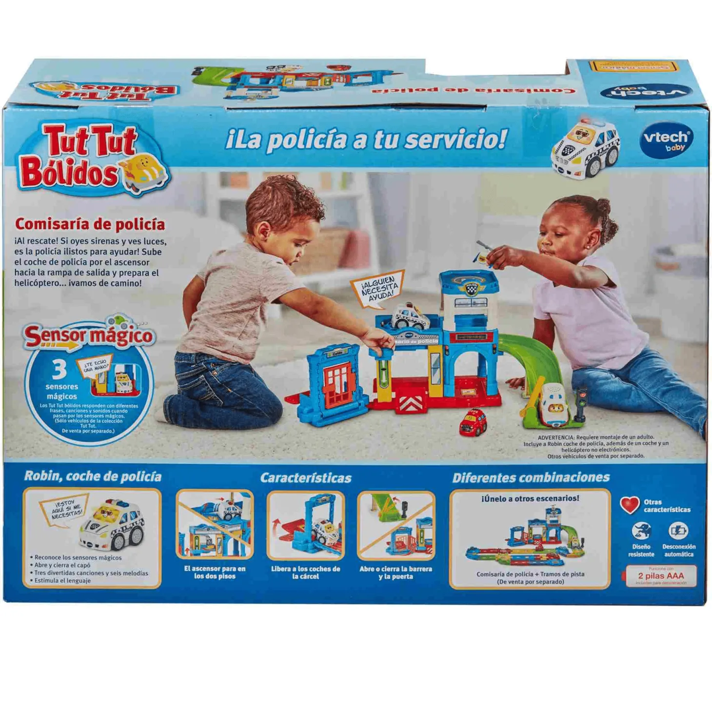 VTech Comisaría de policía TutTut Bólidos, Circuitos, pistas y coches de juguete para combinar