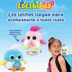 VTech LoLibirds Lolito Pinky, Pajarito interactivo de peluche, Repiten lo que dices, cantan y trinan