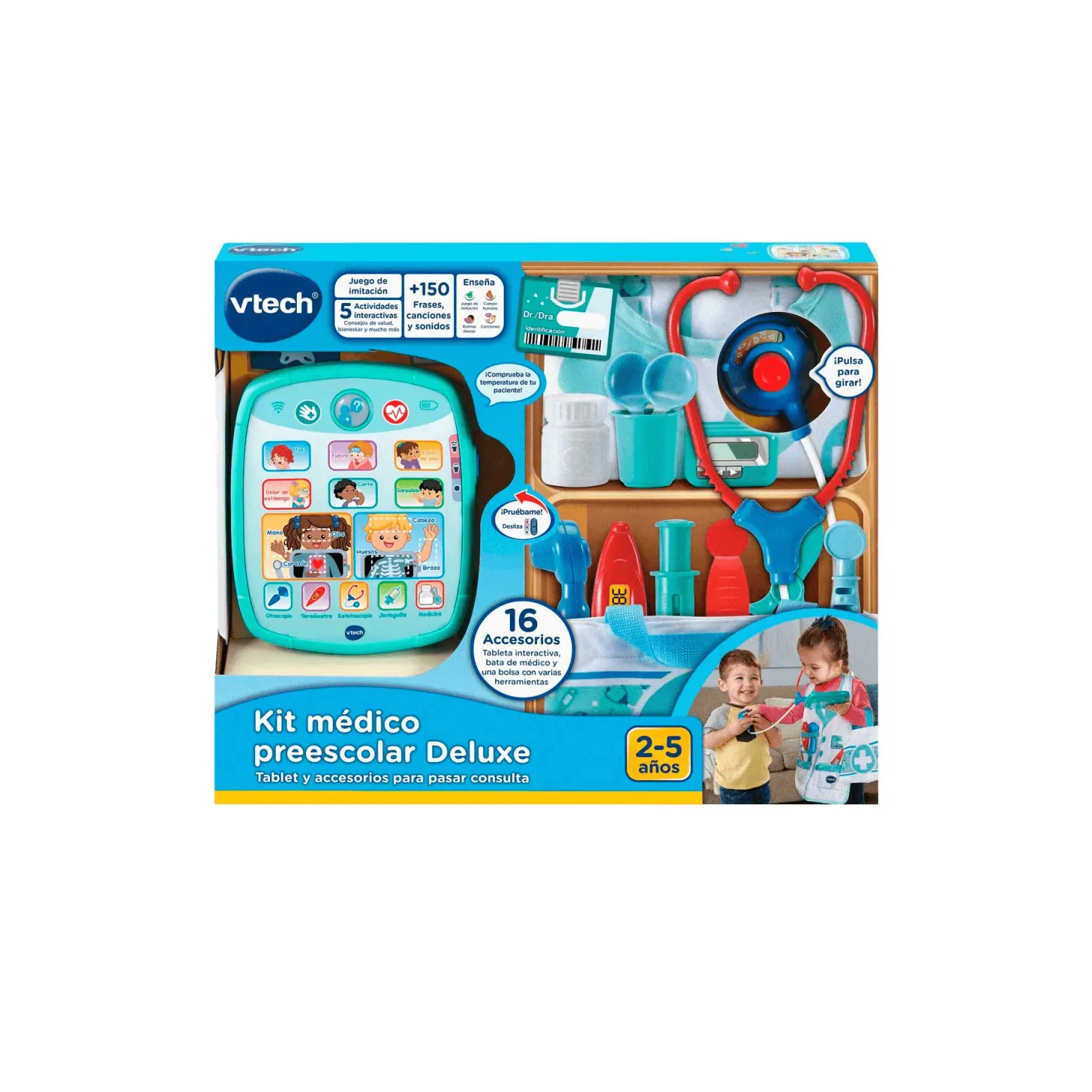 Vtech Maletín médico deluxe electrónico interactivo con voz y accesorios
