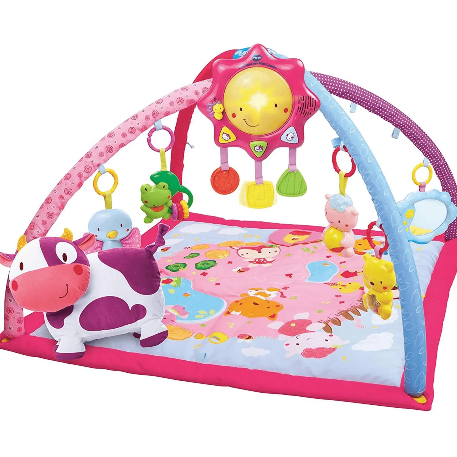 VTech Manta y Gimnasio Cantarín 2 en 1 Rosa| Juguete Infantil