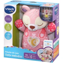 Vtech Peluche de cuna Osito melodías rosa