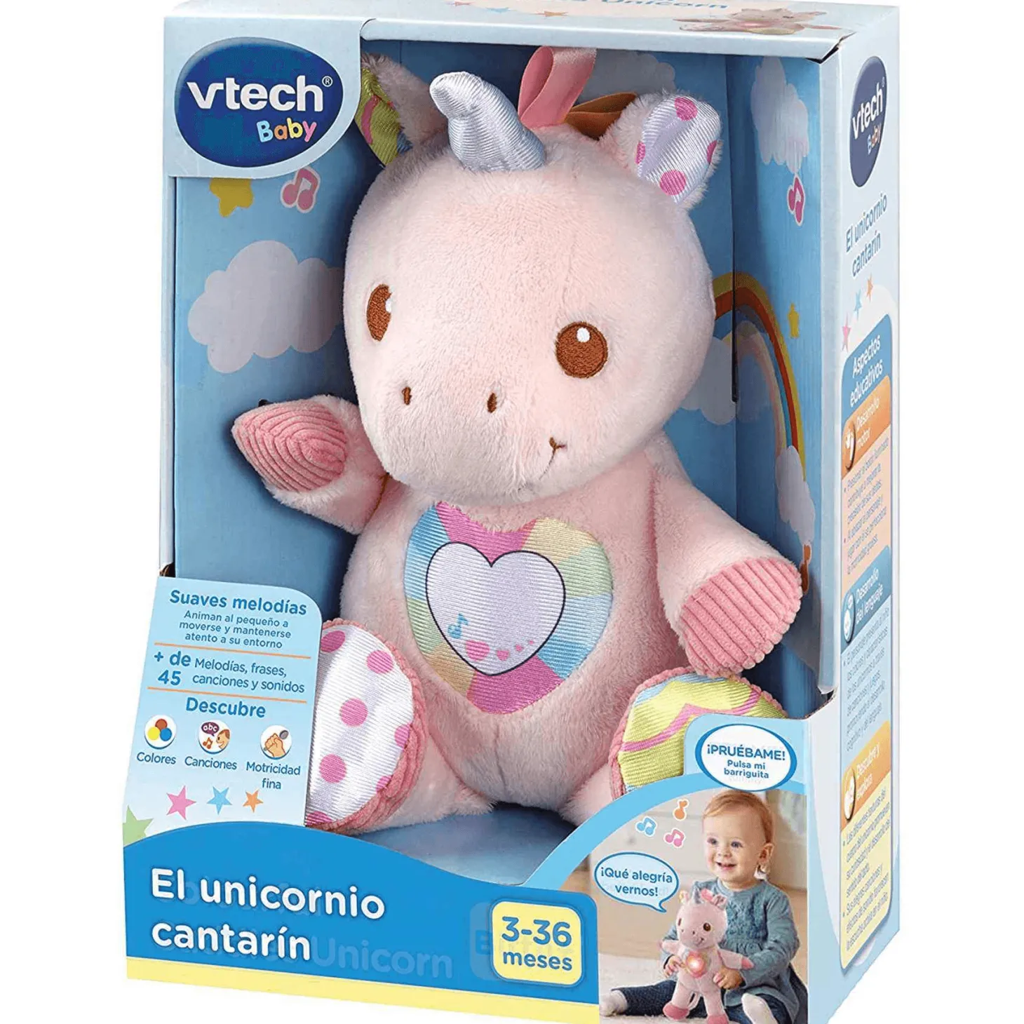 VTech Peluche Interactivo Unicornio Cantarín| Juguete Infantil