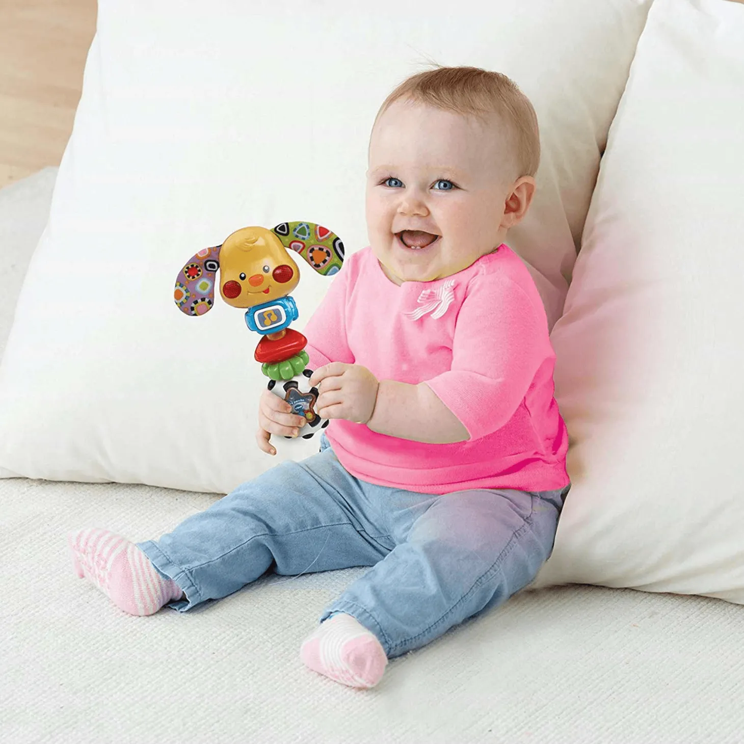 Vtech Sonajero Electrónico Toby El Perrito Con Luz y Voz| Juguete Infantil