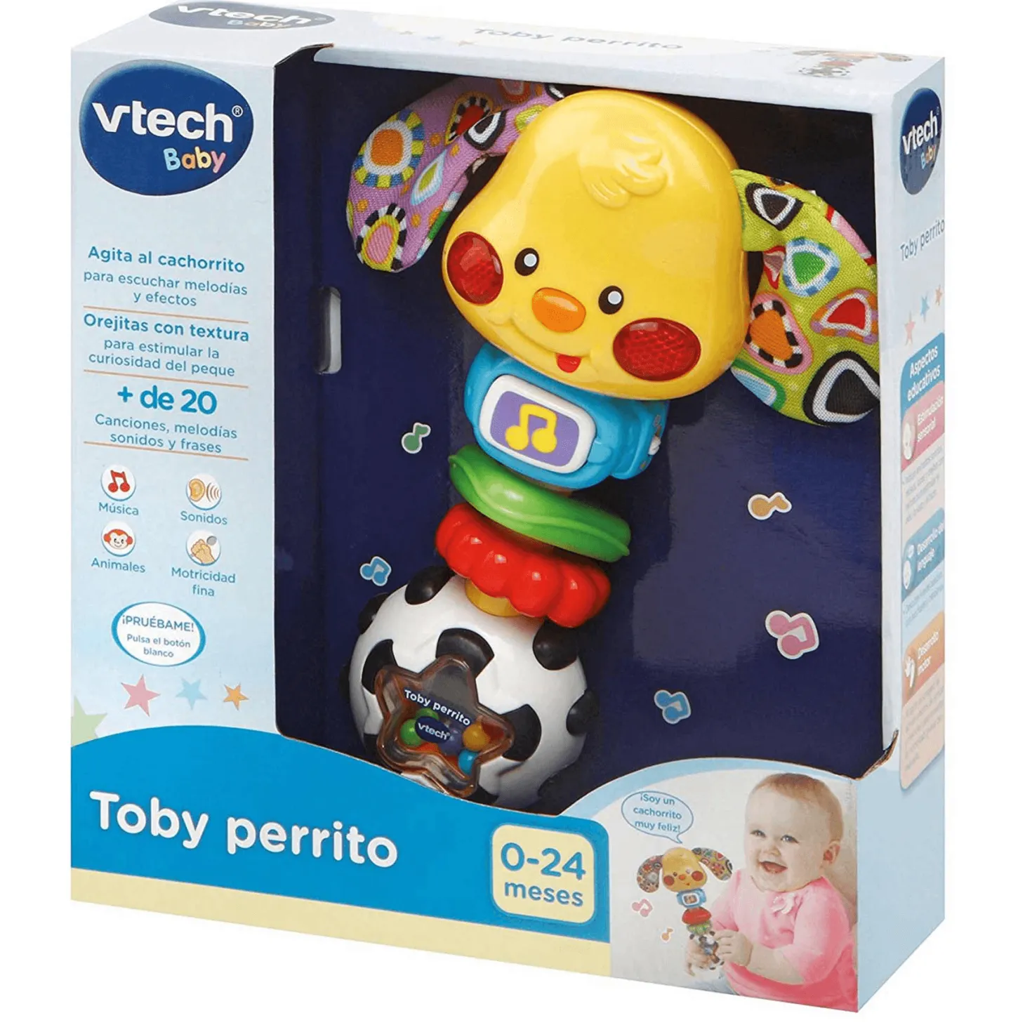 Vtech Sonajero Electrónico Toby El Perrito Con Luz y Voz| Juguete Infantil