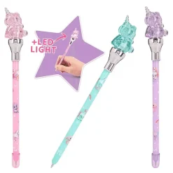 YLVI bolígrafo con unicornio y luz led