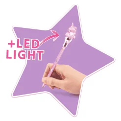 YLVI bolígrafo con unicornio y luz led
