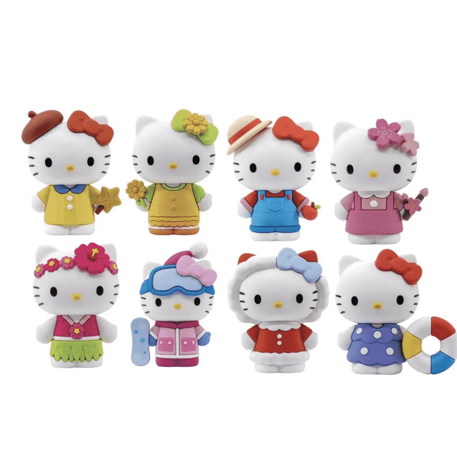 YUME TOYS Sanrio Mini Doll Four Seasons Series Hello Kitty 5 cm